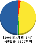 岩佐電気 貸借対照表 2008年3月期 岩佐電気 貸借対照表 2008年3月期