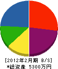 協同電業社 貸借対照表 2012年2月期 協同電業社 貸借対照表 2012年2月期