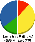 山一工務店 貸借対照表 2011年12月期 山一工務店 貸借対照表 2011年12月期