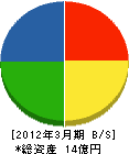 新日本リフォーム 貸借対照表 2012年3月期 新日本リフォーム 貸借対照表 2012年3月期