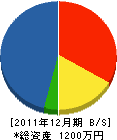 城間土木 貸借対照表 2011年12月期 城間土木 貸借対照表 2011年12月期