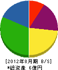 伊藤電気 貸借対照表 2012年8月期 伊藤電気 貸借対照表 2012年8月期