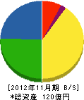 ミヤマ 貸借対照表 2012年11月期 ミヤマ 貸借対照表 2012年11月期