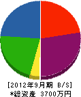 井出造園 貸借対照表 2012年9月期 井出造園 貸借対照表 2012年9月期