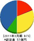 三和タジマ 貸借対照表 2011年3月期 三和タジマ 貸借対照表 2011年3月期