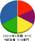 岩崎電気 貸借対照表 2012年3月期 岩崎電気 貸借対照表 2012年3月期