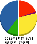 三和タジマ 貸借対照表 2012年3月期 三和タジマ 貸借対照表 2012年3月期