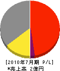 アートクリーン工業 損益計算書 2010年7月期 アートクリーン工業 損益計算書 2010年7月期