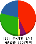 スター塗装工業 貸借対照表 2011年9月期 スター塗装工業 貸借対照表 2011年9月期