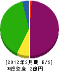 泉本設備 貸借対照表 2012年3月期 泉本設備 貸借対照表 2012年3月期