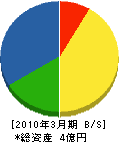 井出電気 貸借対照表 2010年3月期 井出電気 貸借対照表 2010年3月期