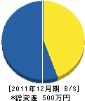 岩本工業 貸借対照表 2011年12月期 岩本工業 貸借対照表 2011年12月期