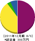 西岡梅香園 貸借対照表 2011年12月期 西岡梅香園 貸借対照表 2011年12月期