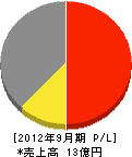 サンエレック 損益計算書 2012年9月期 サンエレック 損益計算書 2012年9月期