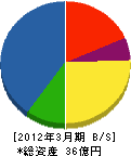 コスモテック 貸借対照表 2012年3月期 コスモテック 貸借対照表 2012年3月期