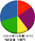 河原工業 貸借対照表 2012年10月期 河原工業 貸借対照表 2012年10月期