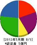 三栄建設 貸借対照表 2012年5月期 三栄建設 貸借対照表 2012年5月期