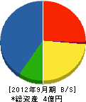 橋爪工務店 貸借対照表 2012年9月期 橋爪工務店 貸借対照表 2012年9月期