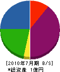 三枝舗装 貸借対照表 2010年7月期 三枝舗装 貸借対照表 2010年7月期