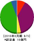 桂建設 貸借対照表 2010年8月期 桂建設 貸借対照表 2010年8月期