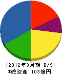 林建設 貸借対照表 2012年3月期 林建設 貸借対照表 2012年3月期