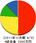 箸本建設 貸借対照表 2011年12月期 箸本建設 貸借対照表 2011年12月期