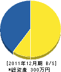秀和建設 貸借対照表 2011年12月期 秀和建設 貸借対照表 2011年12月期