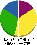 山口塗装店 貸借対照表 2011年12月期 山口塗装店 貸借対照表 2011年12月期