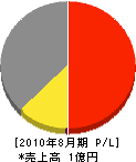 井田建装 損益計算書 2010年8月期 井田建装 損益計算書 2010年8月期