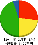 伊藤建築 貸借対照表 2011年12月期 伊藤建築 貸借対照表 2011年12月期