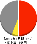 ケンエイテック 損益計算書 2012年1月期 ケンエイテック 損益計算書 2012年1月期