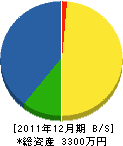 協和緑建 貸借対照表 2011年12月期 協和緑建 貸借対照表 2011年12月期