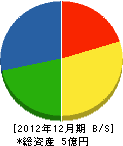 大栄工務店 貸借対照表 2012年12月期 大栄工務店 貸借対照表 2012年12月期