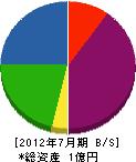 三枝舗装 貸借対照表 2012年7月期 三枝舗装 貸借対照表 2012年7月期