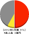 清水建設興業 損益計算書 2012年6月期 清水建設興業 損益計算書 2012年6月期