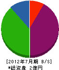 富士建設 貸借対照表 2012年7月期 富士建設 貸借対照表 2012年7月期