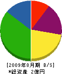 カナメ商事 貸借対照表 2009年8月期 カナメ商事 貸借対照表 2009年8月期