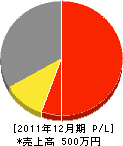長瀬造園 損益計算書 2011年12月期 長瀬造園 損益計算書 2011年12月期