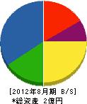 大竹工務店 貸借対照表 2012年8月期 大竹工務店 貸借対照表 2012年8月期