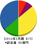 中電配電サポート 貸借対照表 2012年3月期 中電配電サポート 貸借対照表 2012年3月期