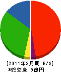 三生興業 貸借対照表 2011年2月期 三生興業 貸借対照表 2011年2月期