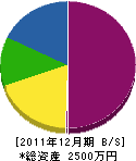 大澤工業所 貸借対照表 2011年12月期 大澤工業所 貸借対照表 2011年12月期