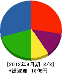 巴山建設 貸借対照表 2012年9月期 巴山建設 貸借対照表 2012年9月期