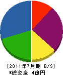 根津建設 貸借対照表 2011年7月期 根津建設 貸借対照表 2011年7月期