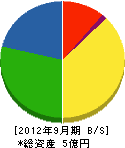 鳥居土建 貸借対照表 2012年9月期 鳥居土建 貸借対照表 2012年9月期