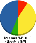 吉田建設 貸借対照表 2011年9月期 吉田建設 貸借対照表 2011年9月期