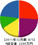大植組 貸借対照表 2011年12月期 大植組 貸借対照表 2011年12月期