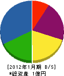 ホリイ組 貸借対照表 2012年1月期 ホリイ組 貸借対照表 2012年1月期