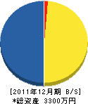 宮本組 貸借対照表 2011年12月期 宮本組 貸借対照表 2011年12月期