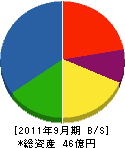松村電機製作所 貸借対照表 2011年9月期 松村電機製作所 貸借対照表 2011年9月期